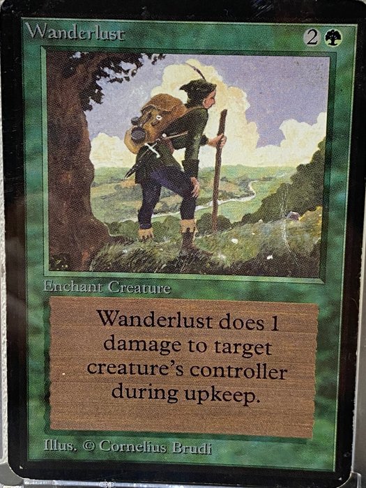 Wizards of The Coast - 1 Card - Wanderlust, Limited Edition Alpha, Excellent