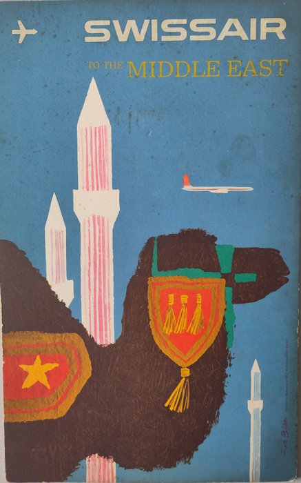 Fritz Bühler - Swissair to MIDDLE EAST - 1950‹erne