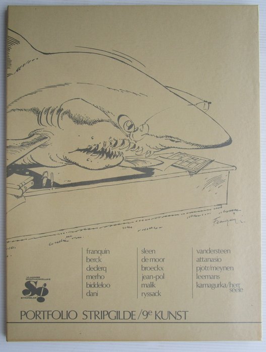 Portfolio stripgilde - met 17 prenten - 5x gesigneerd - 1 portefølje - 1985