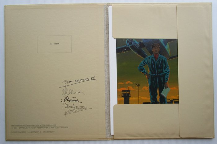 Portfolio stripgilde - met 17 prenten - 5x gesigneerd - 1 portefølje - 1985