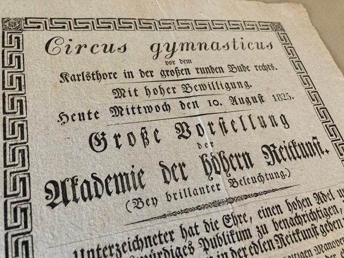 F. E. Blondin / Baptiste Loisset etc. - Circus gymnasticus - Zirkusplakat  [Circus advertising] - 1825