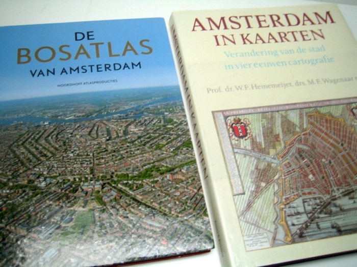 Holland - Amsterdam; Blaeu Janssonius Visscher eva - Amsterdam in Kaarten / De Bosatlas van Amsterdam - 1450-1950