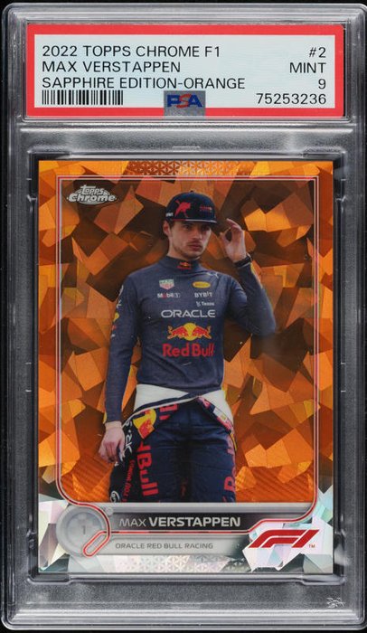 2022 - Topps - Chrome F1 - Max Verstappen - #2 Orange Portrait /25 - 1 Graded card - PSA 9