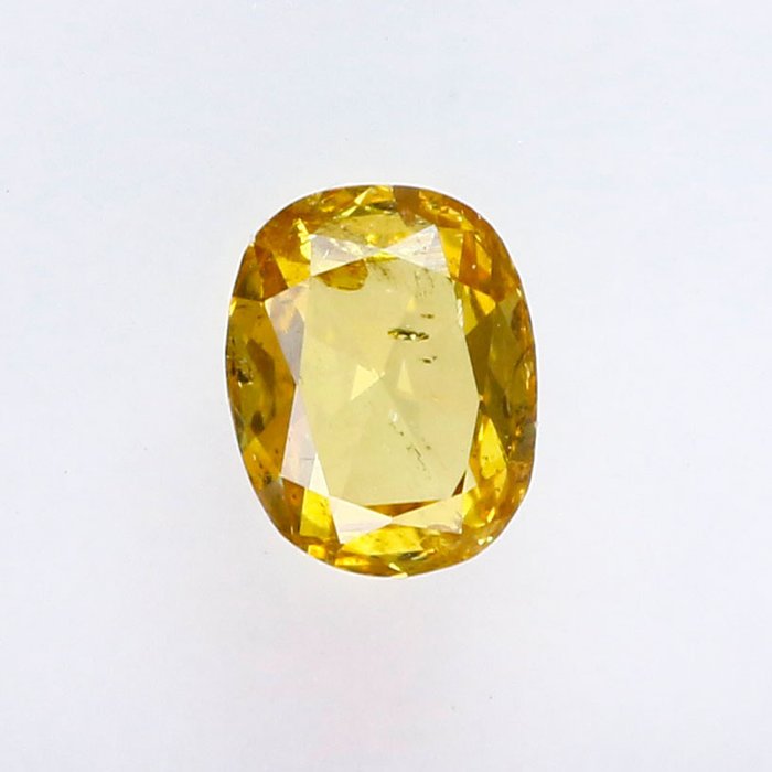 Ingen mindstepris - 1 pcs Diamant  (Natur)  - 0.35 ct - Pude - I2 - International Gemological Institute (IGI) - Naturlig Fancy Gul