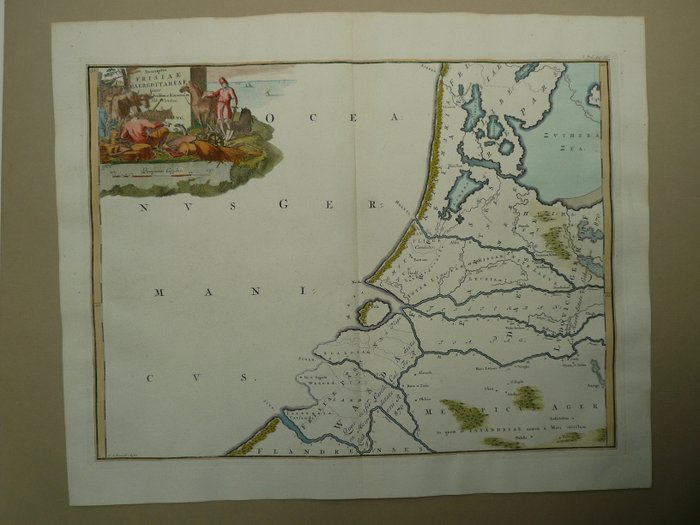 Holland - Holland, Zeeland; Mensone Alting. / F. Halma. - Descriptio Frisiae Haereditariae inter scaldim (...) - 1701-1720