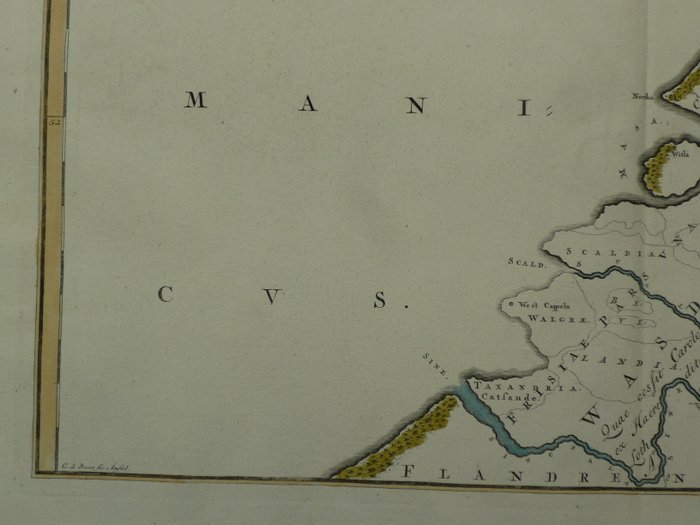 Holland - Holland, Zeeland; Mensone Alting. / F. Halma. - Descriptio Frisiae Haereditariae inter scaldim (...) - 1701-1720