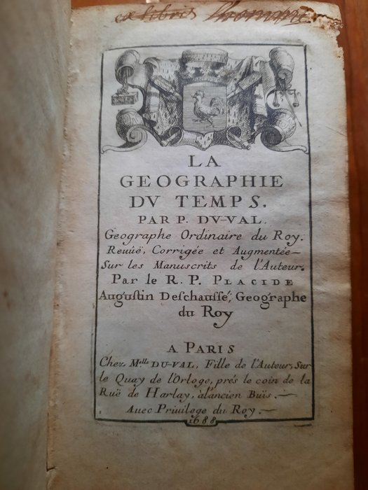 Pierre du Val - La Géographie du Temps - 1688