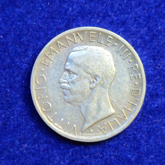 Italien Kongeriget Italien Vittorio Emanuele III di Savoia (1900-1946) 5 Lire 1926/1930 "Aquilotto" (serie completa di 8 monete)  (Ingen mindstepris)