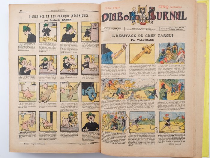 Diabolo Journal - Avec Benjamin Rabier, Georges Omry, e.a. - 2 Samlinger - Første udgave - 1914/1920