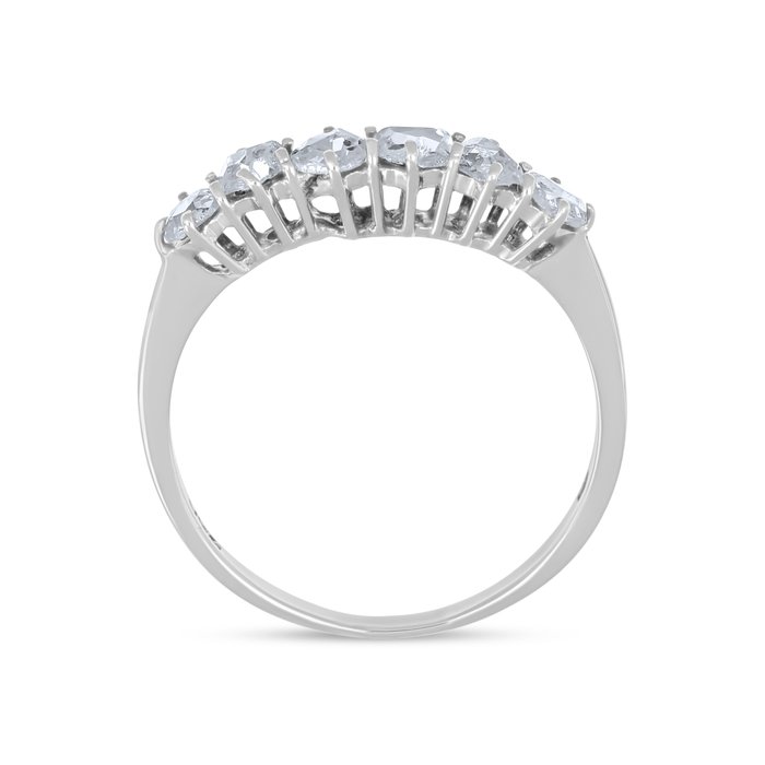 Ring - 18 kraat Hvidguld -  0.96ct. tw. Diamant (Natur)