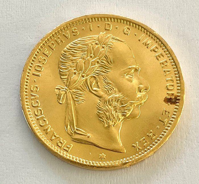 Østrig. 8 Florins/20 Francs 1892 - Franz Joseph I. (Neuprägung)