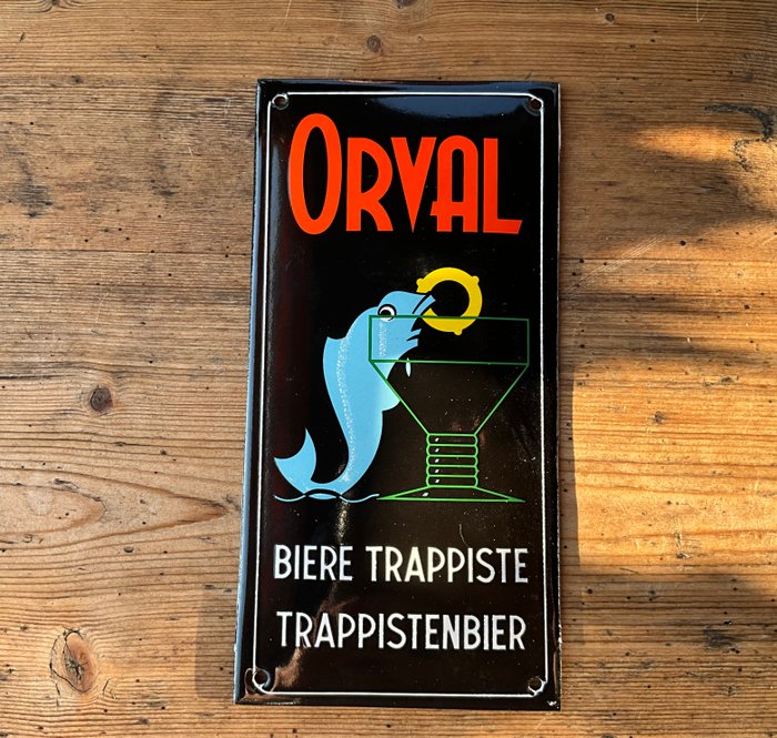 BIERE D´ ORVAL Trappistenbier Vintage Werbeschilder - Emaljeplade (2) - Emalje