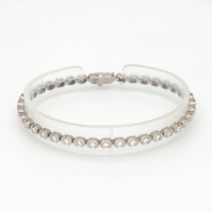 Armbånd - 18 kraat Hvidguld -  1.14ct. tw. Diamant (Natur)