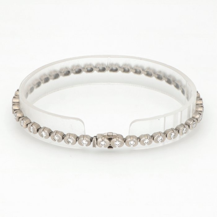 Armbånd - 18 kraat Hvidguld -  1.14ct. tw. Diamant (Natur)