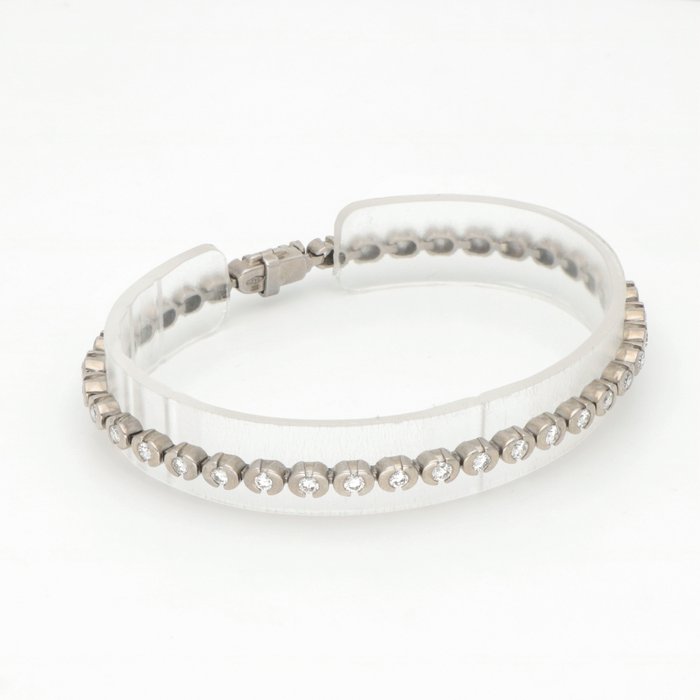 Armbånd - 18 kraat Hvidguld -  1.14ct. tw. Diamant (Natur)