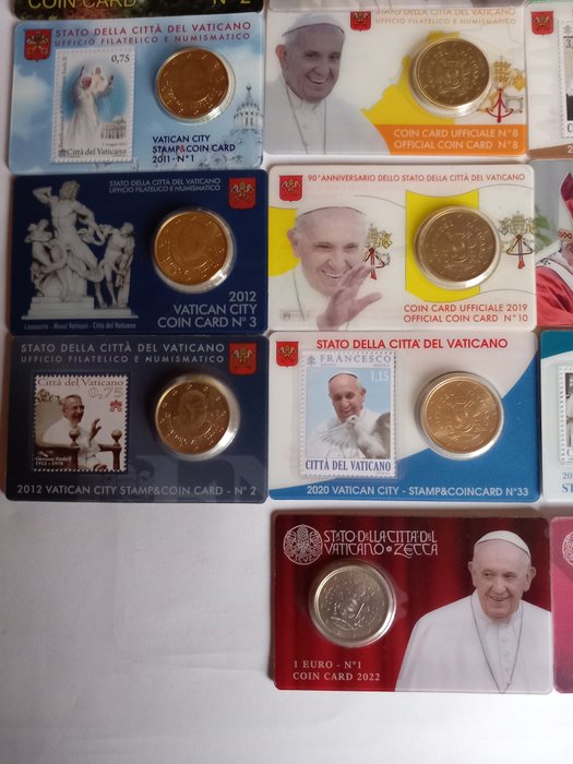 Vatikanstaten 50 Cent 2012/2023 (22 coincards)  (Ingen mindstepris)