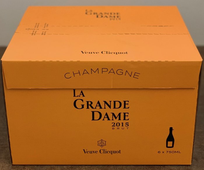 2015 Veuve Clicquot, La Grande Dame - Champagne Brut - 6 Flasker (0,75 L)