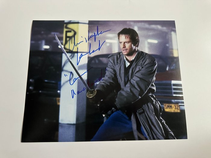 Highlander (1986) - signed by Christopher Lambert as Connor MacLeod, with COA