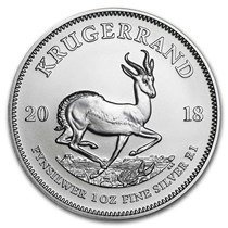 Sydafrika. 1 Rand 2018 Krugerrand, 1 Oz (.999)  (Ingen mindstepris)