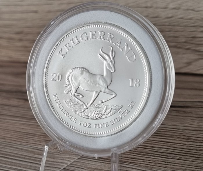 Sydafrika. 1 Rand 2018 Krugerrand, 1 Oz (.999)  (Ingen mindstepris)