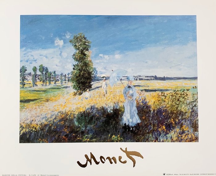 Claude Monet - The Walk 1875 - Artprint - 24 x 30 cm