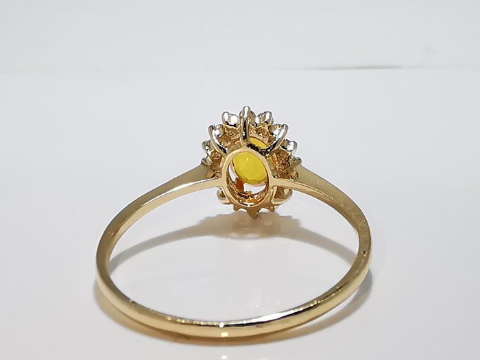 Ingen mindstepris - Ring - 14 karat Gulguld Safir