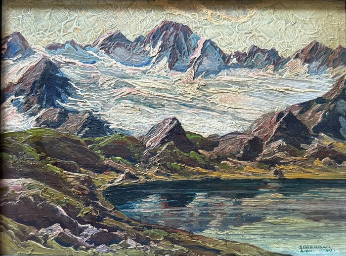 Alexander SCHERBAN (1886-1964) - Lago nelle alpi