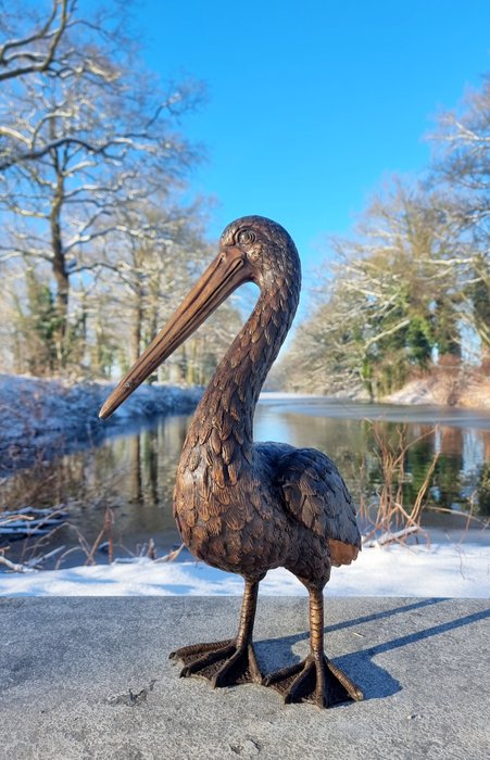 Skulptur, Lifelike Pelican - 54 cm - Bronze