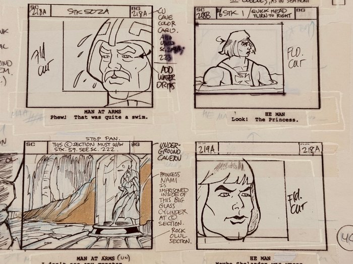 He-Man Production Originalt storyboard - He-Man - 1983