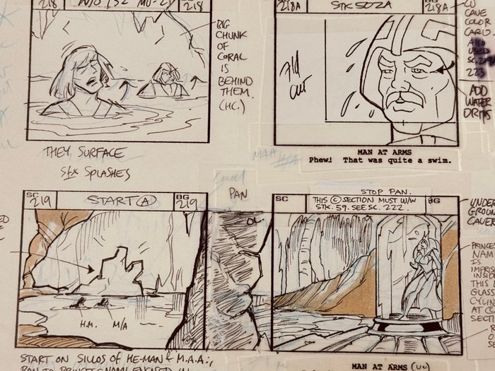 He-Man Production Originalt storyboard - He-Man - 1983