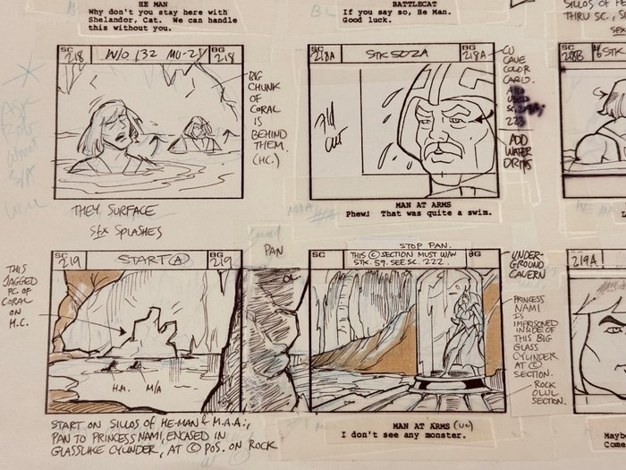 He-Man Production Originalt storyboard - He-Man - 1983