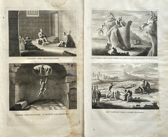 Antoine Augustin Calmet (1672-1757) - Religious Punishments 'Straffe der Gevankenisse' / 'Andere Gevankenisse' / 'Het Verpletteren