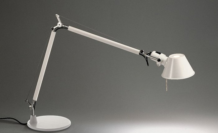 Artemide - Michele De Lucchi - Skrivebordslampe - Tolomeo Mini hvid - Aluminium, Stål - A005920 + A008620