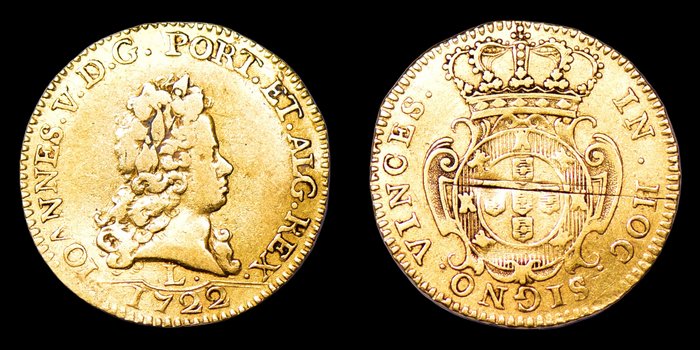 Portugal. D. João V (1706-1750). Escudo (1.600 reis) 1722 (L) - Lisboa