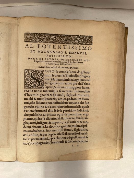 Gabriel Simeoni - Le Sententiose Imprese Di Monsignor Pavlo Giovio Et Del Signor Gabriel Symeoni - 1561