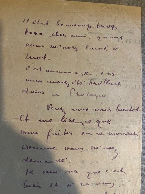 Apollinaire - Guillaume Apollinaire Lettre autographe signée belle provenance - 1910