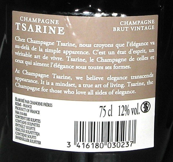 2019 Tsarine, Vintage - Champagne Brut - 3 Flasker (0,75 L)