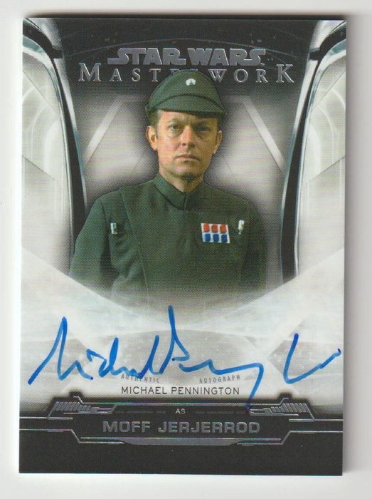 Topps - 3 Card - Star Wars Masterwork 2019/ 2020 - 2x autograph + 1x stamp cards - Kylo Ren Moff Jerjerrod Lando