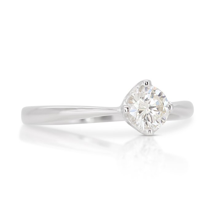 Ring - 18 kraat Hvidguld -  0.50ct. tw. Diamant (Natur)