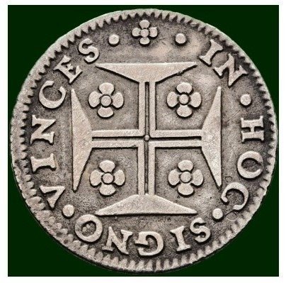 Portugal D Pedro II (1683-1706) 6 Vinténs - 120 Réis - Coroa Alta - Escassa - ND -