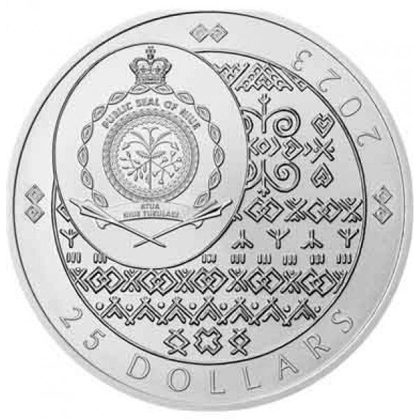 Niue. 2023 10 oz $25 NZD Silver Slovak Eagle Coin BU (In Capsule)