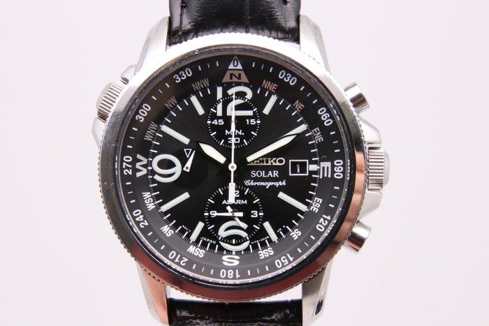 Seiko - Solar Chronograph - Ingen mindstepris - SSC081P1 | V172-0AG0 - Mænd - 2011-nu