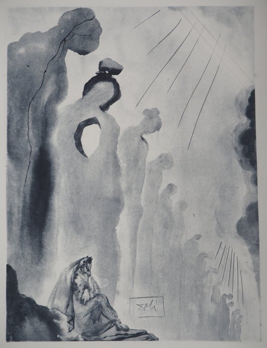 Salvador Dali (1904-1989) - Purgatoire 13 : La seconde corniche