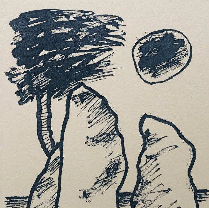 Corneille (1922-2010) - Menhirs - Lithographie originale signée