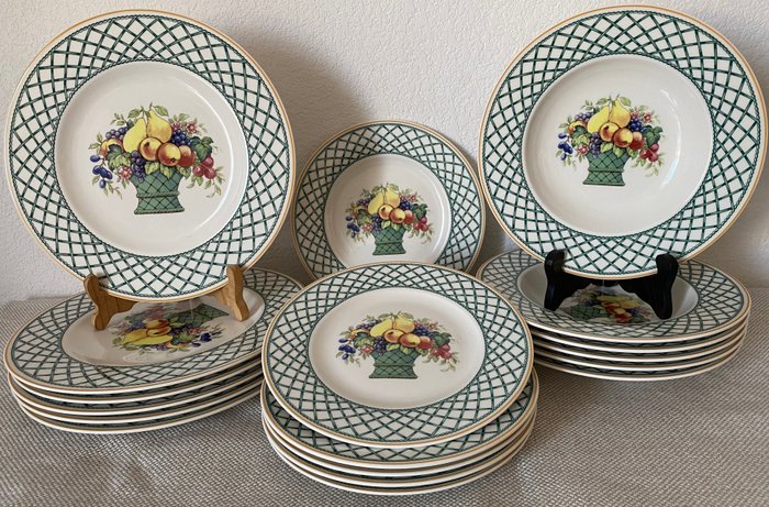 Villeroy  Boch - Bordservice til 6 (18) - Basket Garden - Vitro porcelæn