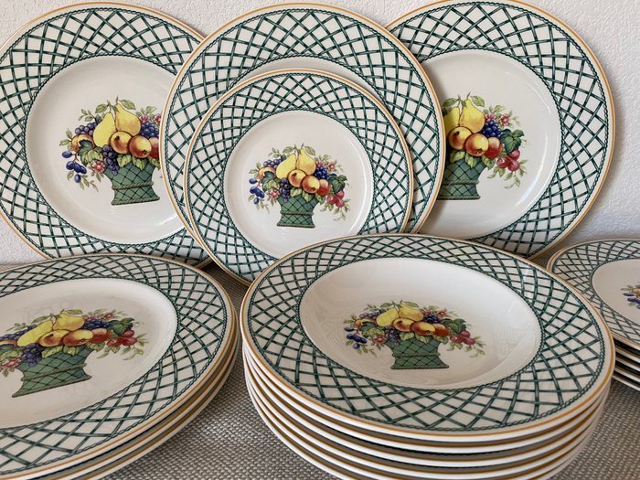 Villeroy  Boch - Bordservice til 6 (18) - Basket Garden - Vitro porcelæn