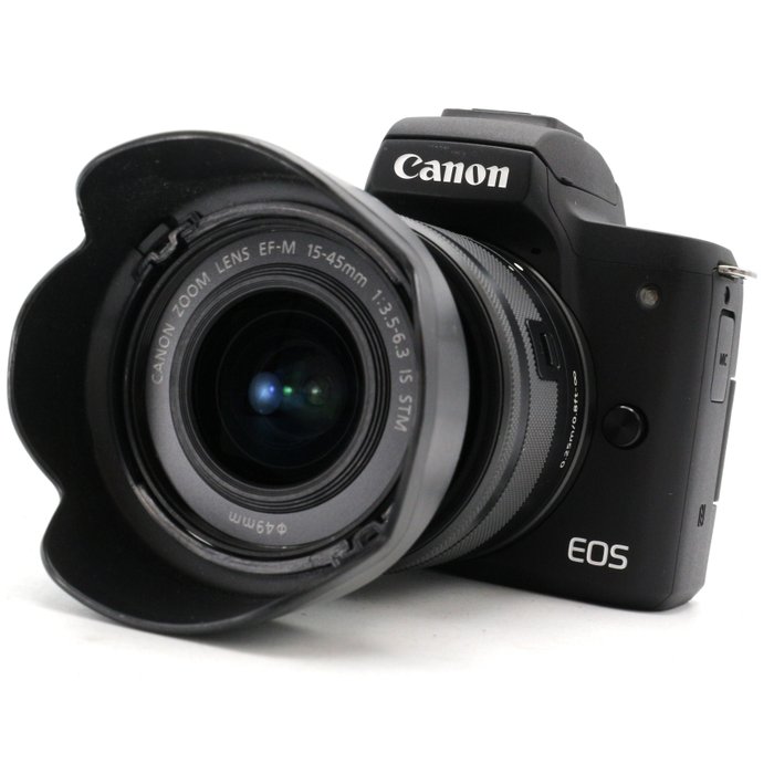 Canon EOS M50 zwart + EF-M 15-45mm F/3.5-6.3 IS STM met nog maar 3000 clicks! #MIRRORLESS Digitalt refleks kamera (DSLR)