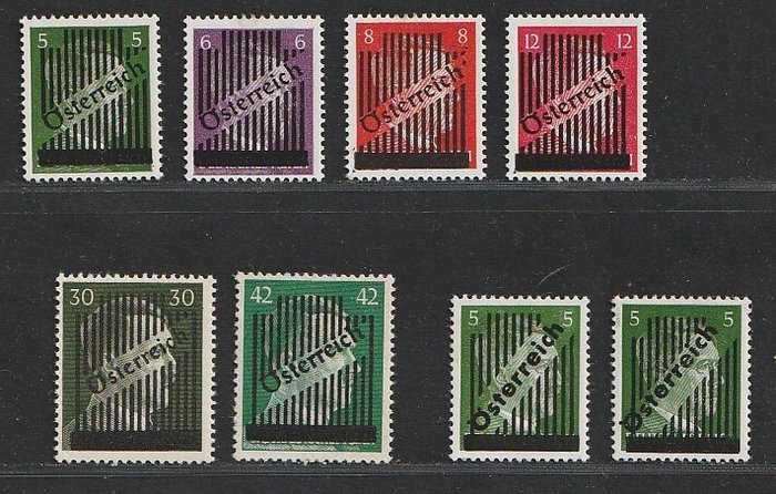 Østrig 1945 - komplet serie - Michel 668/673 668b 668c