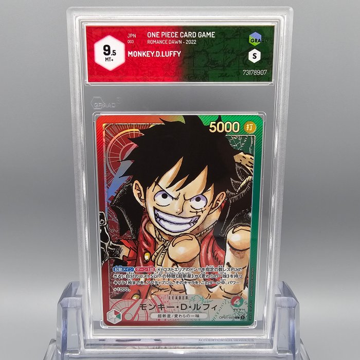 Luffy (Leader) OP01-003 L [Alt Art] Graded card - Graad 9.5