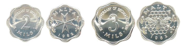 Malta. Various Denominations 1786/1998 (28 coins)  (Ingen mindstepris)